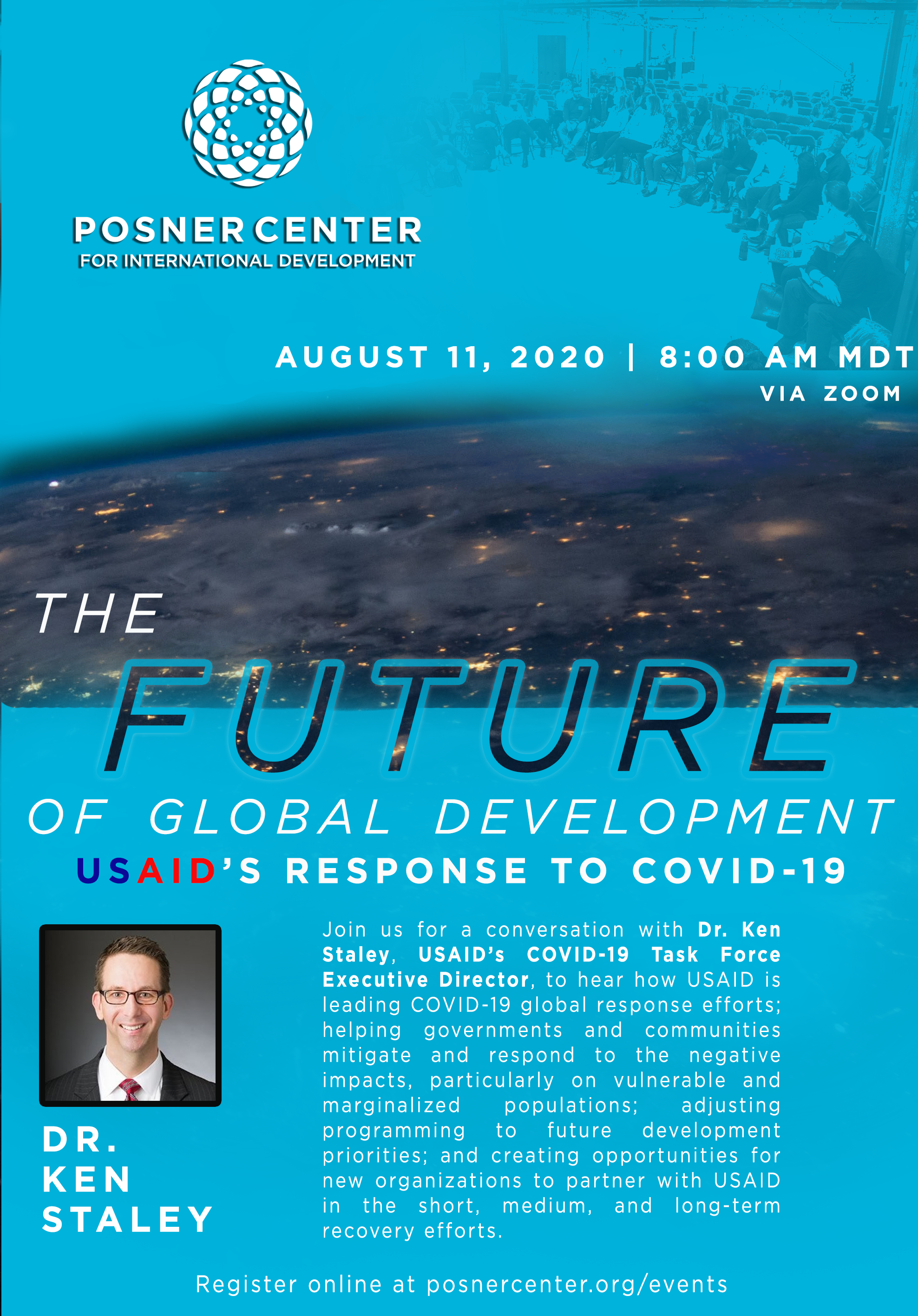 Flyer for USAID's response to COVID-19 Event